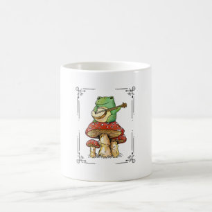 Caneca De Café Banjo Frog on Mushrom