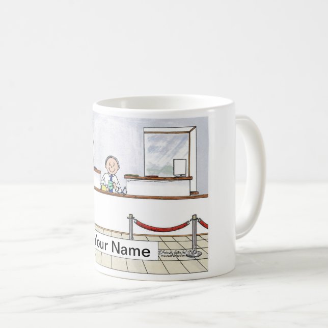 Caneca De Café Bank Teller, Homem (Frente Esquerda)