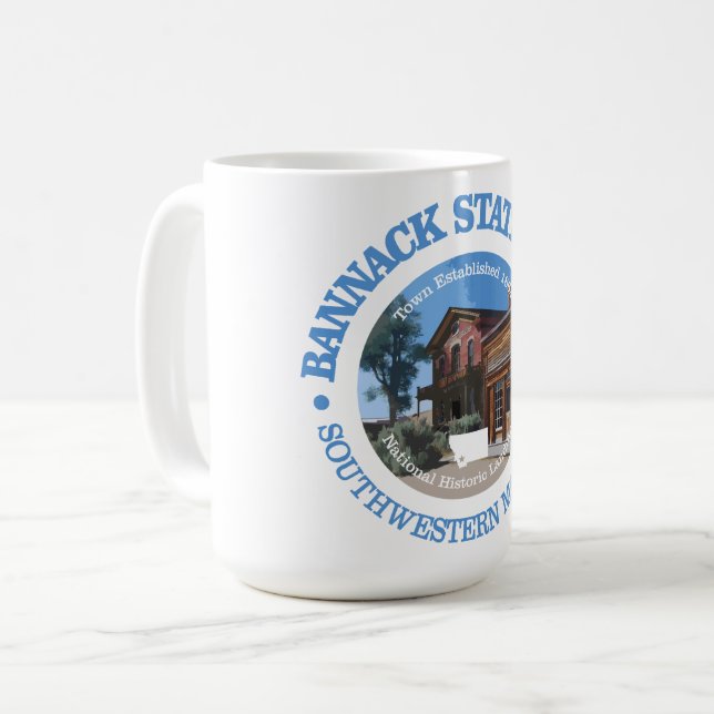 Caneca De Café Bannack State Park (Frente Esquerda)