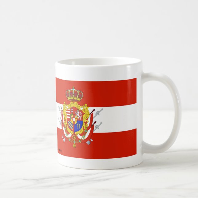 Caneca De Café Banner branco vermelho Grão-Ducado da Toscana (Direita)