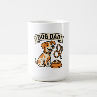 Caneca De Café Banner de Desenho Animado do Pai de Cachorro