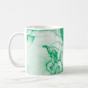 Caneca De Café Banner de Tinta Álcool primavera. Pintura em Tint