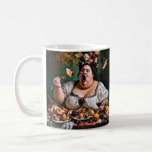 Caneca De Café "Banquete do Caos" Trabalho de arte surreal colori