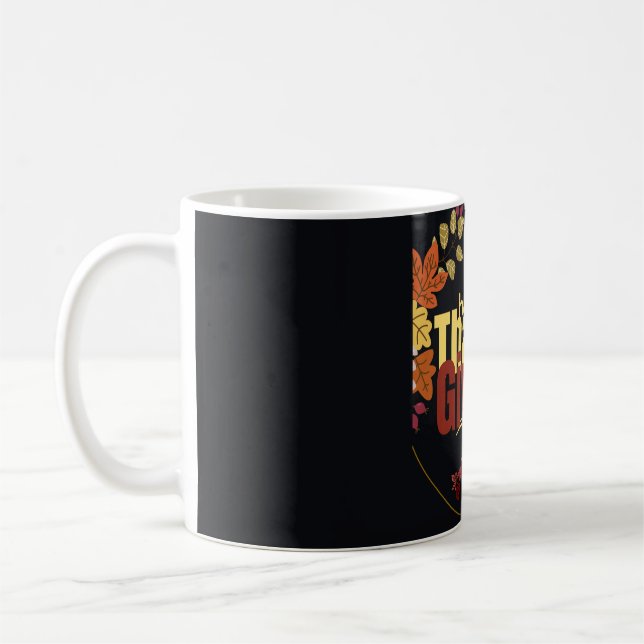 Caneca De Café "Banquete do outono: Celebrar Ação de Graças Conos (Esquerda)