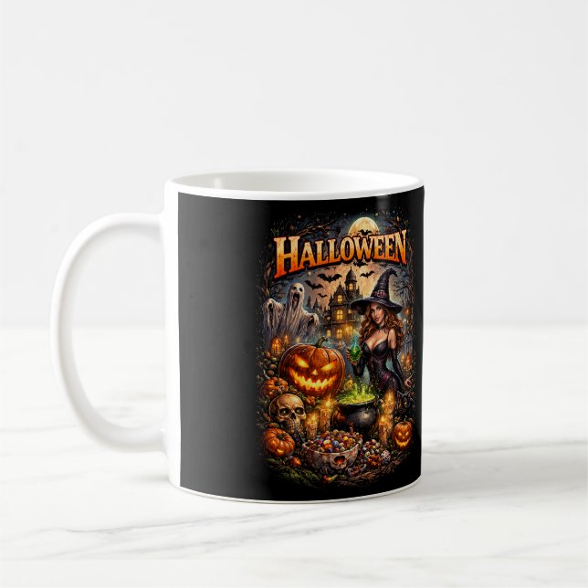 Caneca De Café Banquete Noturno de Bruxas (Esquerda)