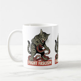 Caneca De Café Banzai Kat Luta Contra o Fascismo