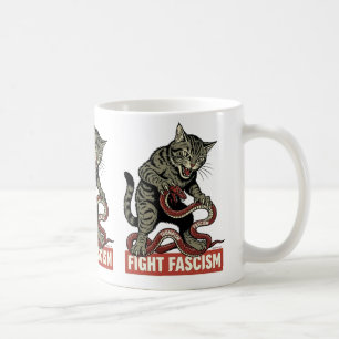 Caneca De Café Banzai Kat Luta Contra o Fascismo