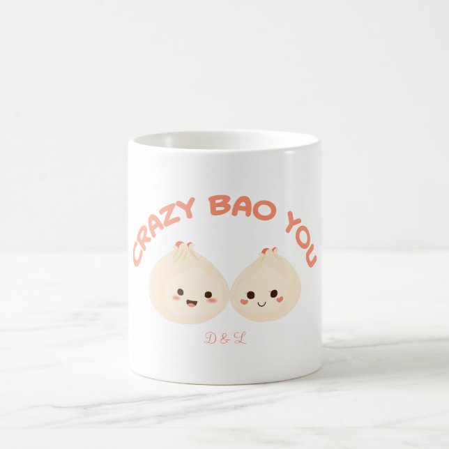 Caneca De Café Bao Louco, Seu Casal De T-Shirt Bonito (Centro)