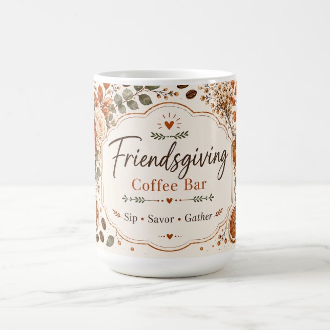 Caneca De Café Bar de Café Friendsgiving (Centro)
