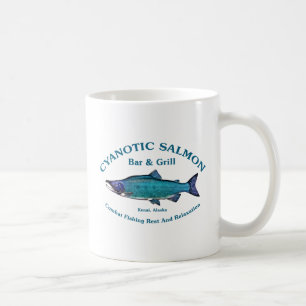 Caneca De Café Bar de salmão cianótico e grill