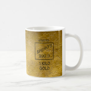Caneca De Café Bar Dourado