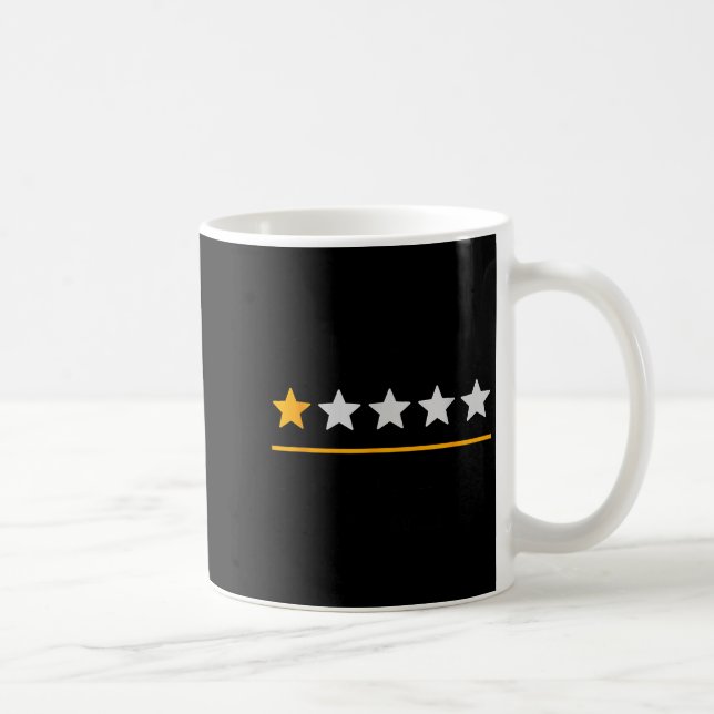 Caneca De Café Bar Exam Survivor Funny 1 Star Very Bad Would Not  (Direita)