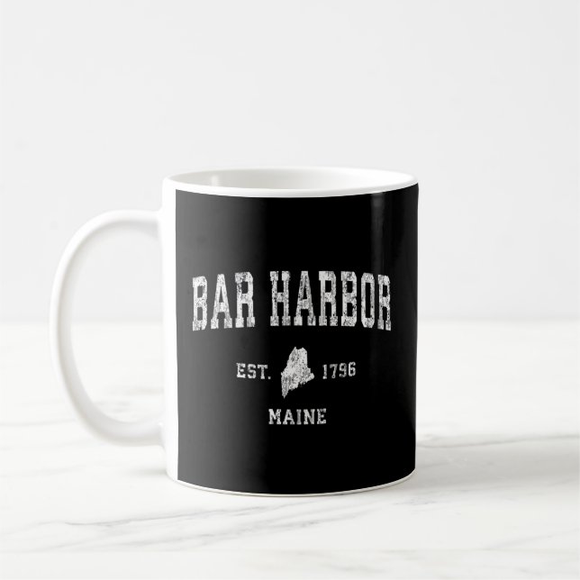 Caneca De Café Bar Harbour Maine Me Athletic Sports (Esquerda)
