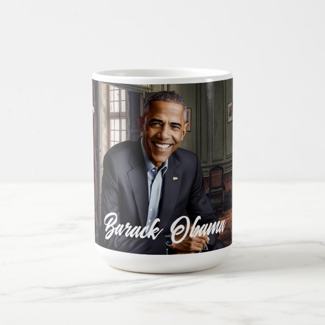 Caneca De Café Barack Obama 44 Presidente Birthday (Centro)