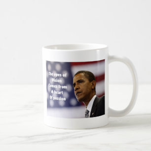 Caneca De Café Barack Obama coração da paixão