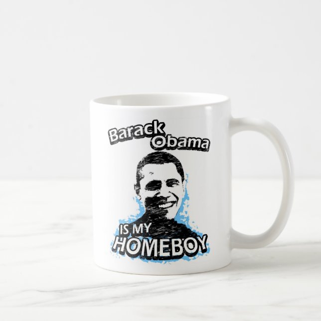Caneca De Café Barack Obama é meu ficar em casa (Direita)