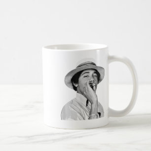 Caneca De Café Barack Obama Retro Vintage Young Obama Fumando em
