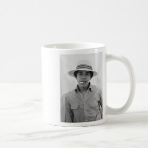 Caneca De Café Barack Obama Retro Vintage Young Obama Fumando em