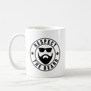 Caneca De Café Barba Mínima Da Tipografia Negra E Branca