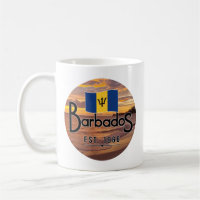 "Barbados Est. Sunset De 1966" Com Bandeira De Bar