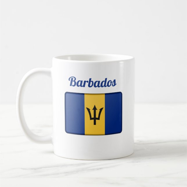 Caneca De Café Barbados Flag Café Mug (Esquerda)