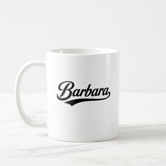 Caneca De Café Barbara name first last family gifts (Esquerda)