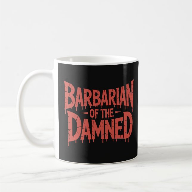 Caneca De Café Bárbaro do Maldito Horror Gótico (Esquerda)