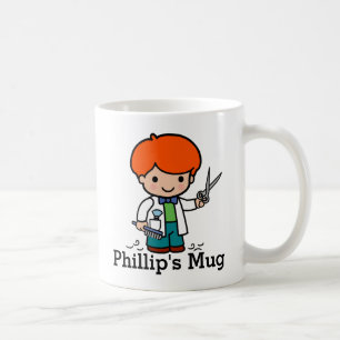 Caneca De Café Barber Futuro / Hairdresser Boy dentro de Tesoura