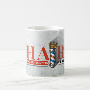 Caneca De Café Barber Hair Compra Rei Coroa Barbeiro Par Salão
