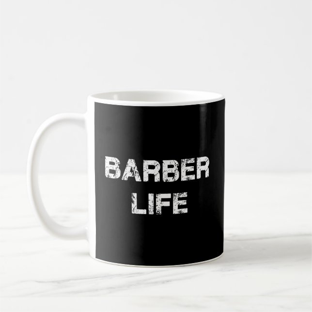 Caneca De Café Barber Life Mens Gift (Esquerda)