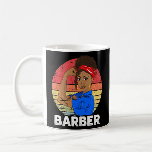 Caneca De Café Barber Vintage Black Girl Tesoura Sunset Hairs