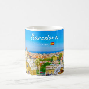 Caneca De Café Barcelona, Espanha - Parque Güell Mosaico Gaudí