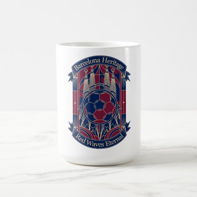 Caneca De Café Barcelona Horizonte Vermelho, Presente Legado do C (Centro)