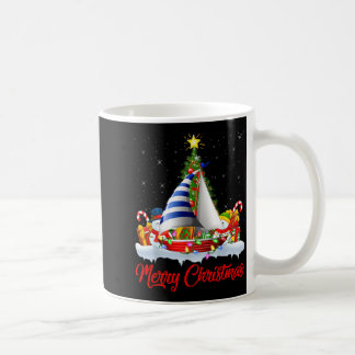Caneca De Café Barco a vela Árvore de Natal Iluminação Papai Noel