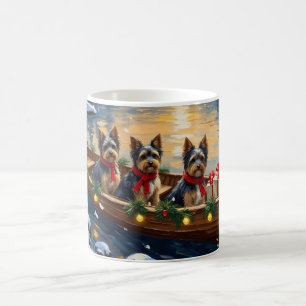 Caneca De Café Barco de Natal Havanês Feriado