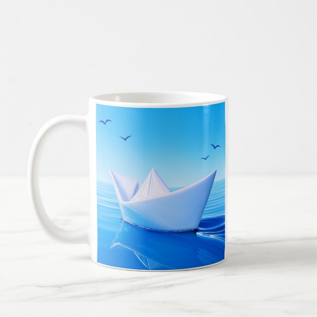 Caneca De Café Barco de Papel Pacífico (Esquerda)
