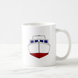 Caneca De Café Barco de pesca de madeira do vintage - cruzador de