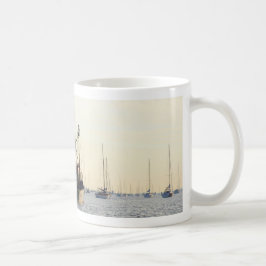 Caneca De Café Barco de Pesca Paz e Abundância ao Amanhecer