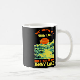 Caneca De Café Barco de pesca Vaga do lago Jenny Lake