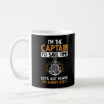 Caneca De Café Barco Engraçado Capitão Funny Piadas de navegação<br><div class="desc">Trabalho de arte engraçada para capitães de barco.  Surpreenda-os com esta design no próximo barco ou viagem de pesca.</div>