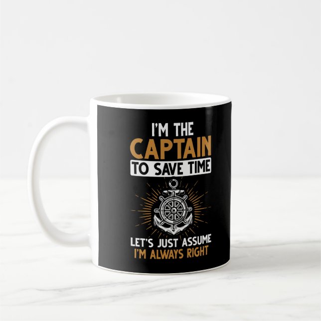 Caneca De Café Barco Engraçado Capitão Funny Piadas de navegação (Esquerda)