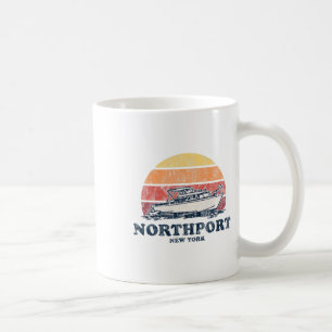 Caneca De Café Barco Norport Ny Vintage 70s Retro Boat Design