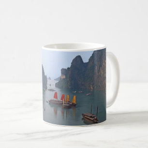Caneca De Café Barcos à vela em Ha Long Bay - Vietname, Ásia