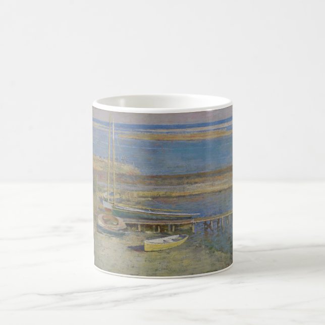 Caneca De Café Barcos com aterrissagem (Paisagem de Nova Inglater (Centro)