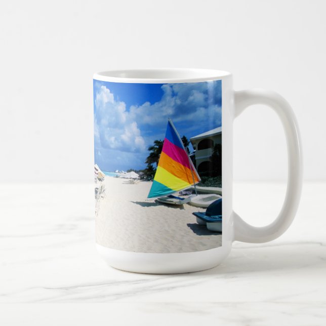 Caneca De Café Barcos e cadeiras de praia (Direita)
