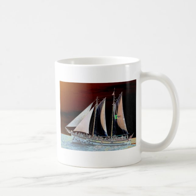 Caneca De Café Barcos sob vela (Direita)