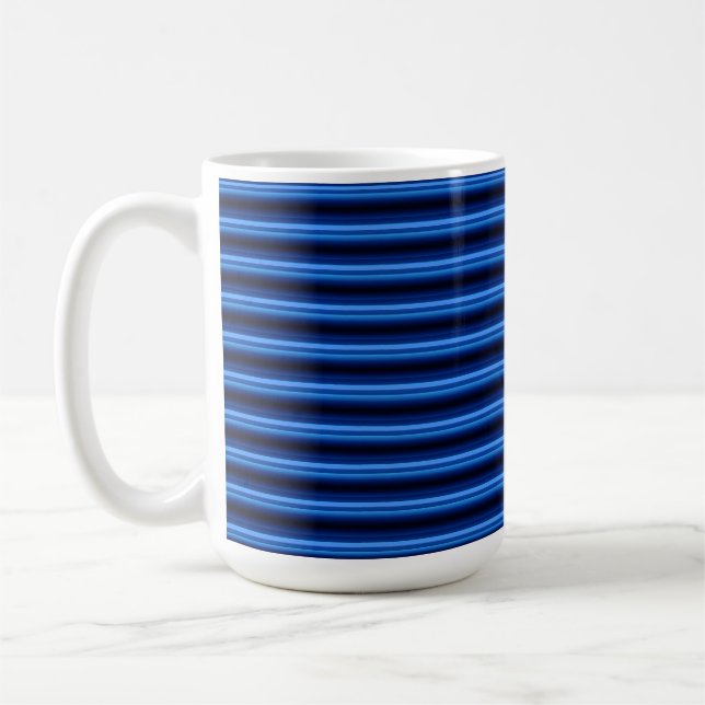 Caneca De Café Bares horizontais de metal azul (Esquerda)