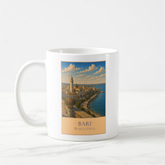 Caneca De Café Bari, Italy – Vintage Travel Mug