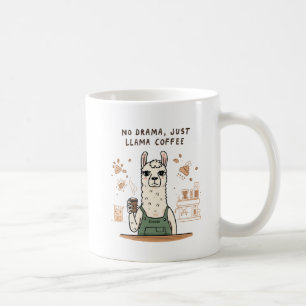 Caneca de Café Barista de Lhama Engraçada – “Sem D