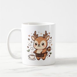 Caneca de Café Barista de Veado Fofo Personagem Ka